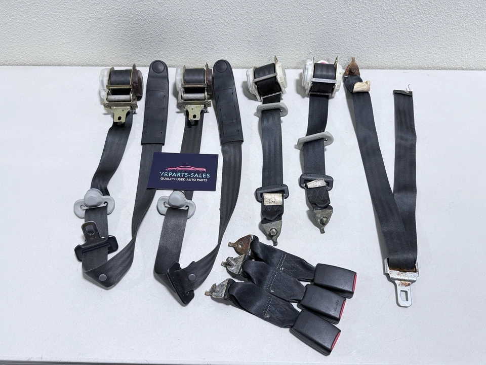 Juego de cinturón de seguridad delantero trasero 96-00 Honda Civic Coupe SI EX NEGRO FABRICANTE DE EQUIPOS ORIGINALES #6635 Foto 1 de 4