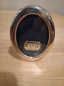 RC Englisch Sterlingsilber kleiner Fotorahmen oval 2-3/4 Zoll x 2-1/8 Zoll - Bild 1 von 4