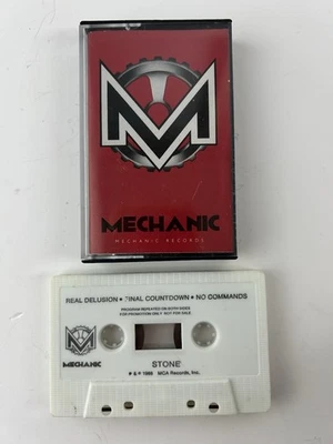 Stone Real Delusion Promo Cassette Tape 1988 Thrash Heavy Metal Mechanic Records - Image 1 of 4
