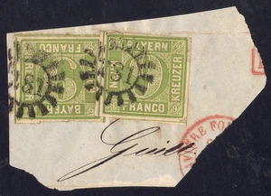 REF6-6- BAVIERE -N°:6- emission de 1849/1850 -9 kreuzer oblitérés 181 - Picture 1 of 1