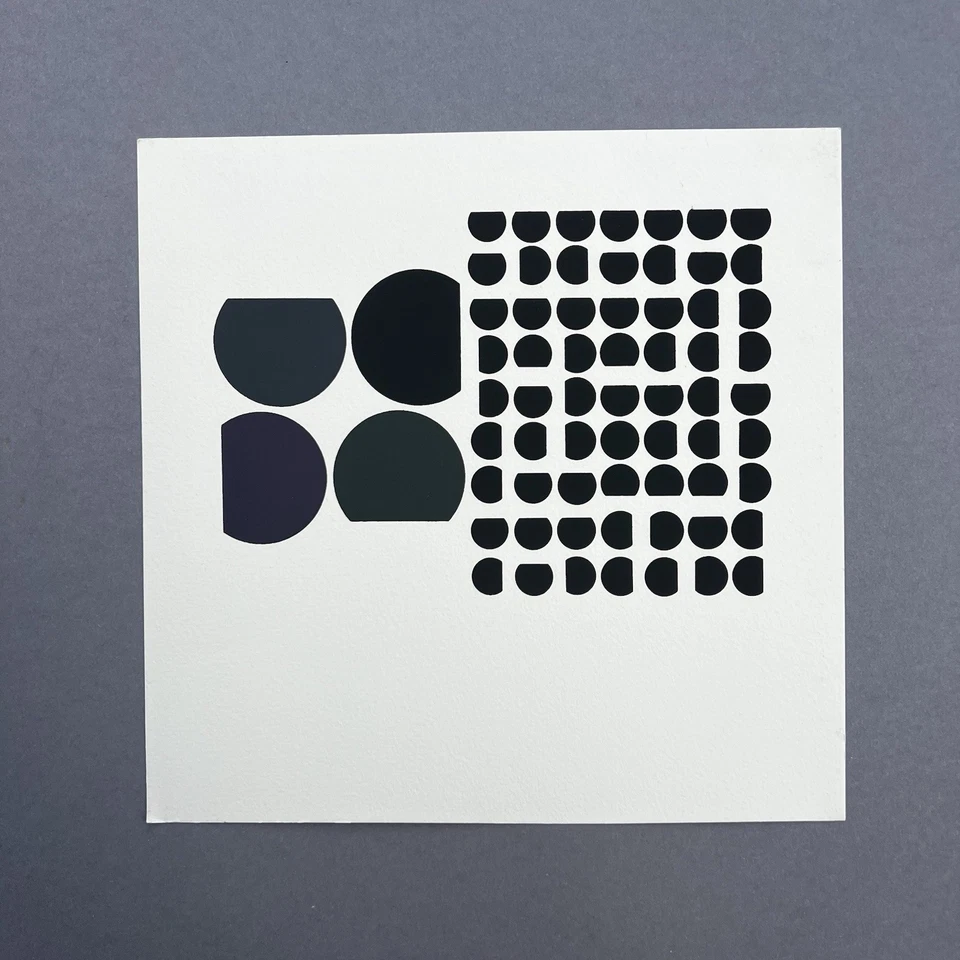 Victor Vasarely Graphik aus Documenta III 1959 Serigraphie Siebdruck Aufl. 300 - Bild 1 von 4