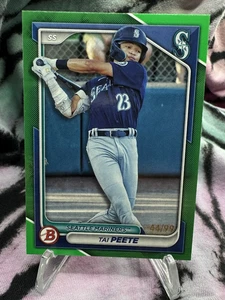 Tai Peete - #44/99 - GREEN - 2024 Bowman - BP-9 - Picture 1 of 2