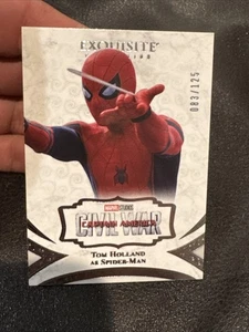 2021 UD Marvel Black Diamond EXQUISITE base Tom Holland #47 SPIDER-MAN /125 - Picture 1 of 2