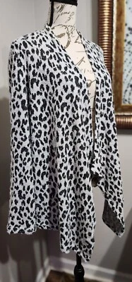 Kim Rogers Leopard Print Cardigan Super Soft And Cozy! - Image 1 of 4