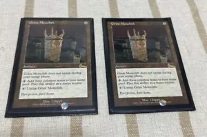 MTG Magic: The Gathering Grim Monolith Urza's Legacy Artifact English Set of 2 - Picture 1 of 1