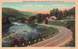 Entering Wilmington, VT Along Molly Stark Trail Vintage PC Veröffentlicht 1949 - Bild 1 von 2
