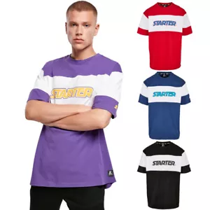 Starter Block Jersey T-Shirt Tee Top Colorblock Herren Oversize Men - Picture 1 of 50