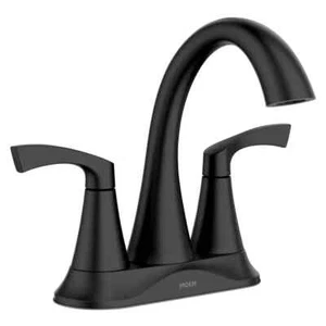 Moen Korek 4 Zoll Mittelset 2-Griff Badarmatur in Mattschwarz - 84467BL - Bild 1 von 1