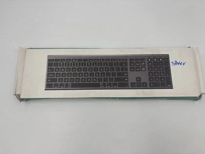 New Open Box Jelly Comb Keyboard Space Silver & White Rechargeable Free Shipp - Image 1 of 4