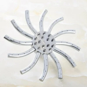 Cabezal de ducha de baño de lluvia redondo de latón cromado pulido de 8 pulgadas Gsh034 - Imagen 1 de 9