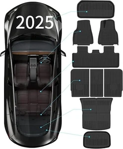 for Tesla Model Y 2024-2025 XPE 3D Floor Mats Trunk Floor Mats & Cargo Liners Se - Picture 1 of 8