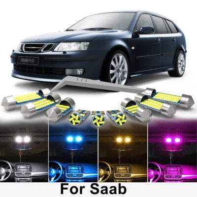 Car LED Interior Light Bulbs For Saab 9-2X 9-3X 9-3 9-4X 9-7X 9-5 900 9000 Foto 1 de 4