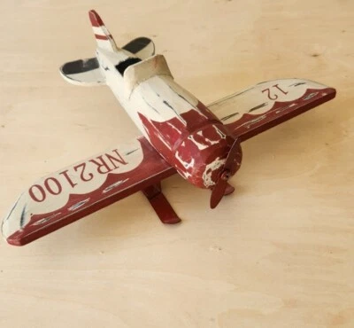 Red Airplane Traveling Decorative Plane  - Image 1 of 4