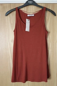 M & S Per Una Sienna Vest With Linen BNWT Size 6 - Picture 1 of 6