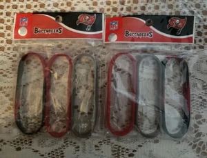 Lot Of 2 Sets NFL Football Tampa Bay Buccaneers Wrist Band 3Bracelets *Stretch* - Picture 1 of 4