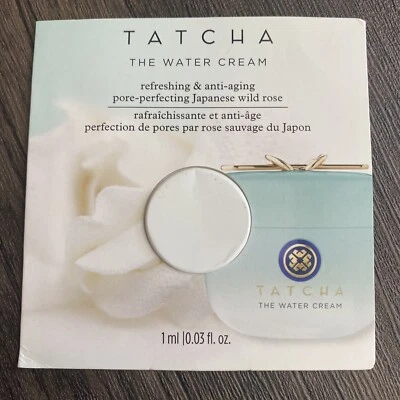 TATCHA The Water Cream Sample Size Foil (Single Use) 1ml Brand New Moisturizer - Image 1 of 4