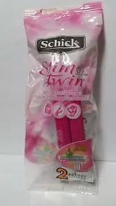 Schick Slim Twin ST2 Disposable Razors for Women 12 -2 Packs Sensitive with Aloe - Picture 1 of 8