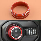 Rot Aluminium Scheinwerferschalter Knopf Verkleidung Ring passend für Jeep Gladiator 2020