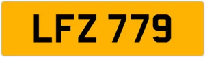 LFZ 779 L 3x3 DATELESS PRIVATE NUMBER PLATE LEE LOU LUKE LUCY LEO LISA LIAM LEN - Picture 1 of 1