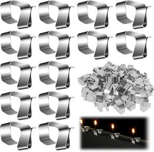 50 Stück Dachrinnenhaken für Lichterketten Metall, Photovoltaik-Kabelklemmen, Me - Bild 1 von 7
