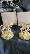 2 N.c. Cameron & Sons Miniature Unicorn carousel Clay Figures  2.5"