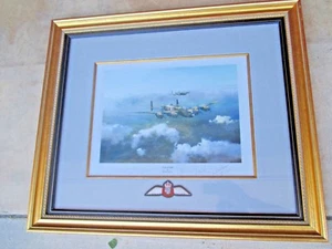 WWII Basil Jackson Signed VC Recipient Lancaster by Robert Taylor Framed Print - Picture 1 of 9