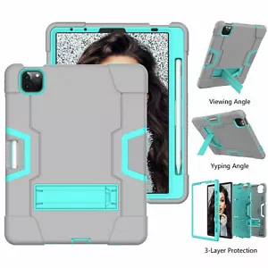 Shockproof Cover Heavy Duty Stand Case For iPad Pro 11'' 12.9 2021 Air 4 5 Mni 5 - Picture 1 of 104