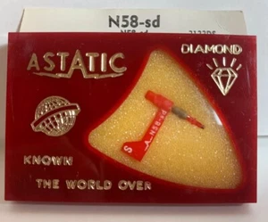 ASTATIC N58-sd Diamond Ago Stereo Ricambio Record Fonografo Ago (b) - Foto 1 di 4