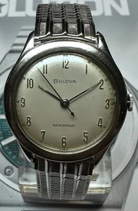 Vintage BULOVA 1960 N0 Ultra Delgada GF E ACERO INOXIDABLE 17 JOYAS BANDA DE DUQUESA REPARADA. - Imagen 1 de 11