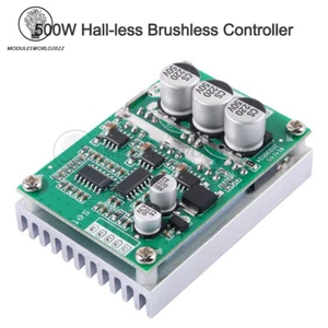 DC12V-36V 500W 15A Brushless Motor Drive Control Speed Controller PWM Hallless - Picture 1 of 10