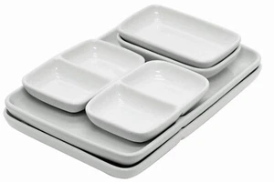 New Starfrit 092507 Fondue Dishes, 2 Sets of 3 Modern Serving Dishes Free Ship - Picture 1 of 2