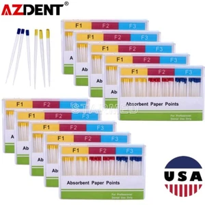 Paquete de 10 puntas de papel absorbente de conducto radicular endodóntico dental AZDENT F1-F2-F3 - Imagen 1 de 9