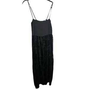Max Studio Burnout Velvet Maxi Dress Black Size Medium NWT - Picture 1 of 10