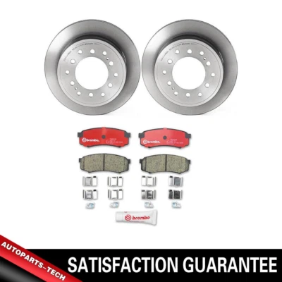 Rear Brembo Brake Rotors & Ceramic Brake Pads Set Set For 2003-2009 Lexus GX470 - Image 1 of 4