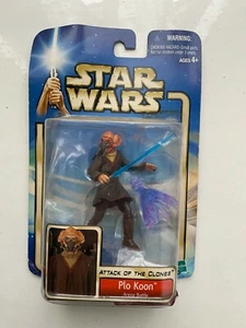 BNIB STAR WARS ATTACK OF THE CLONES COLLECTION PLO KOON HASBRO ACTION FIGURE - Picture 1 of 3