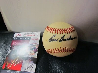 Lou Boudreau AUTOGRAPHED BASEBALL JSA Certified  - Image 1 of 4