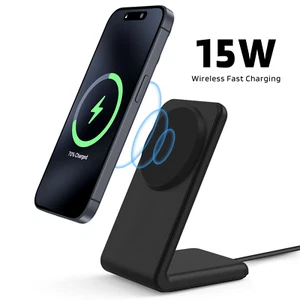 Magnetic Wireless Charger Stand For iPhone 16 15 14 13 Magsafe 15W Fast Charge - Picture 1 of 12