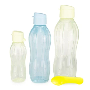 Tupperware EcoEasy Trinkflasche 1 L hellgrün + 750 ml hellblau + 310 ml hellgrün - Bild 1 von 2