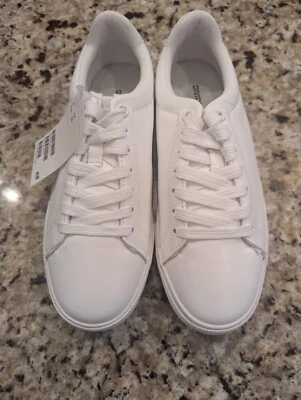 H & M разделенный женские туфли классический кроссовок белый размер 5,5 NWB маленький знак - Изображение 1 из 4