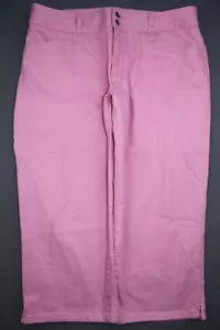 Women's Chaps Jeans Capri Mid Rise Stretch 4 Pocket Pink Size 14 (36x20) - Picture 1 of 6
