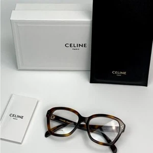 NEW Celine CL50100I 54053 Geometric Shiny Havana Unisex Authentic - Picture 1 of 10
