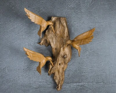 Настенный декор колибри 10 дюймов висячая статуя, скульптура ручной работы, подарок для матерей - Изображение 1 из 4