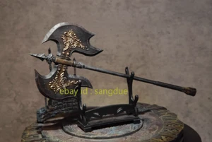 Customized Painted 1/12 DARK SOULS Black Knight Greataxe Action Figure Weapon - Picture 1 of 5