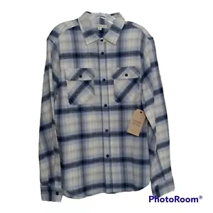 Frye Shirt Men's Medium Co. Button Up Plaid Flannel Outdoor Hiking Camping NWT - Picture 1 of 14