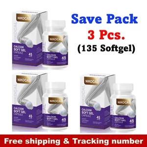 3x Nikocal Calcium Liquid Softgel Vitamin Supplement Increase Height Nourish Bon - Picture 1 of 11
