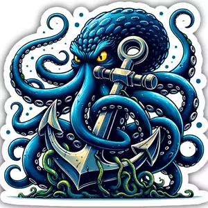 Calcomanía Kraken de la Marina de los Estados Unidos con ancla veterano servicio previo guerra de superficie - Imagen 1 de 1
