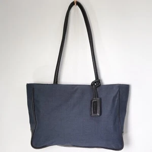 Bueno Tote Handbag Women L Navy Blue Nylon Lined Purse Shoulder Bag - Picture 1 of 16