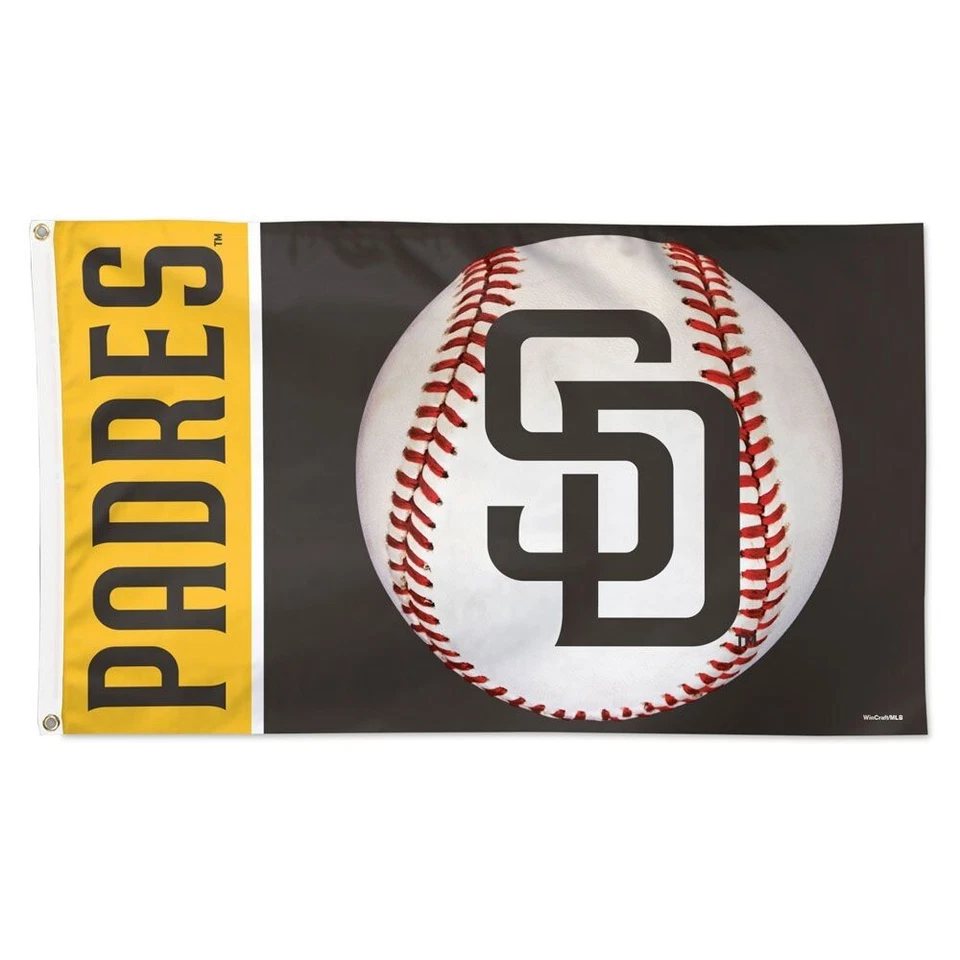 SAN DIEGO PADRES BASEBALL LOGO 3'X5' DELUXE FLAG NEW WINCRAFT 👀 - Image 1 of 1