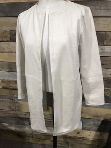 Chicos Faux Suede Open Front Jacket Beige Size 0 / Small - Picture 1 of 5