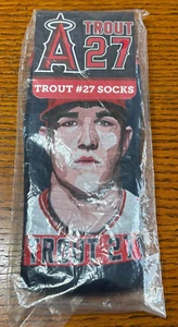 Los Angeles Angels Mike Trout #27 Socks MLB Baseball 2017 SGA New Sealed - Picture 1 of 2